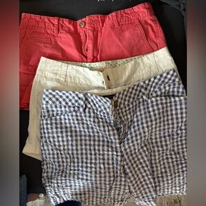 Bundle Gap/J Crew/Lands End Women's Red, White, and Blue Gingham Shorts